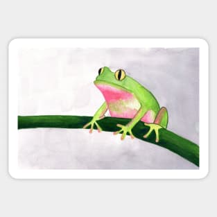 Cuttle little frog on a branch Sticker